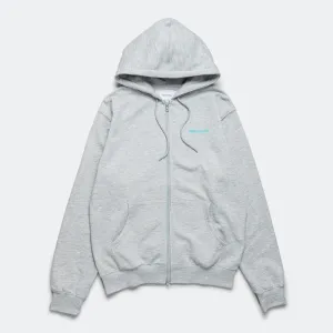 INTL. Logo Zip Up Hoodie - Heather Grey