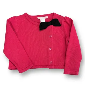 Janie and Jack Girls Size 12-18 Months Cardigan Pink Knit Sweater with Bow