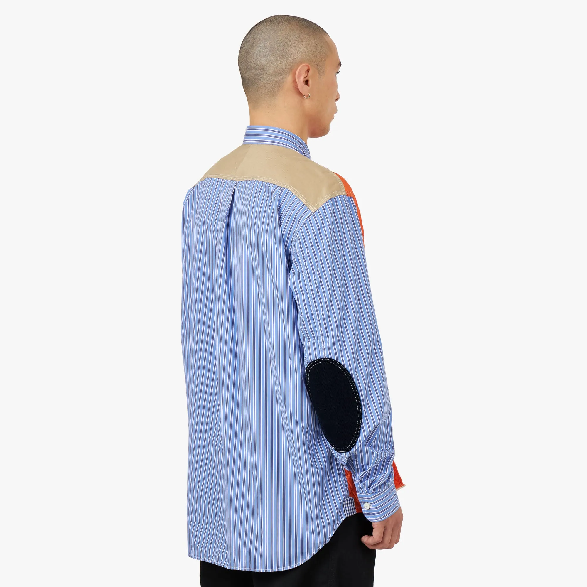 Junya Watanabe MAN Quilted Overshirt Blue / White - Orange
