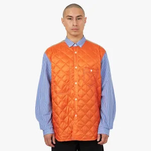 Junya Watanabe MAN Quilted Overshirt Blue / White - Orange