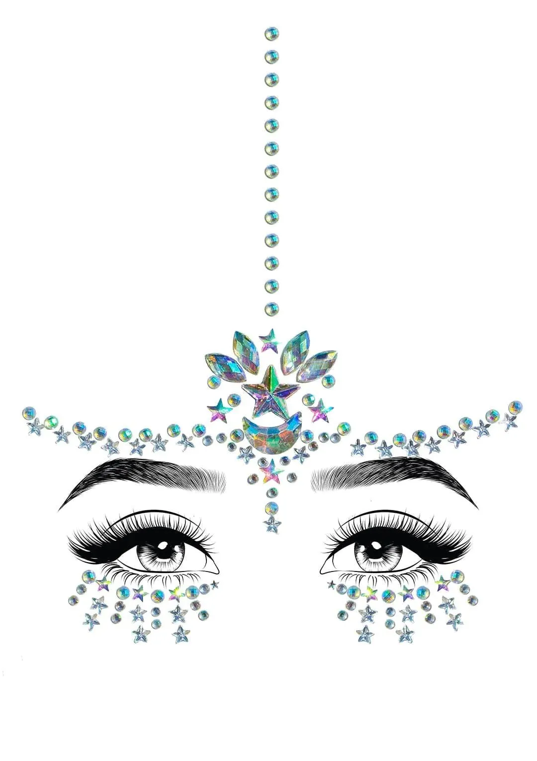 Karma Adhesive Face Jewels Sticker
