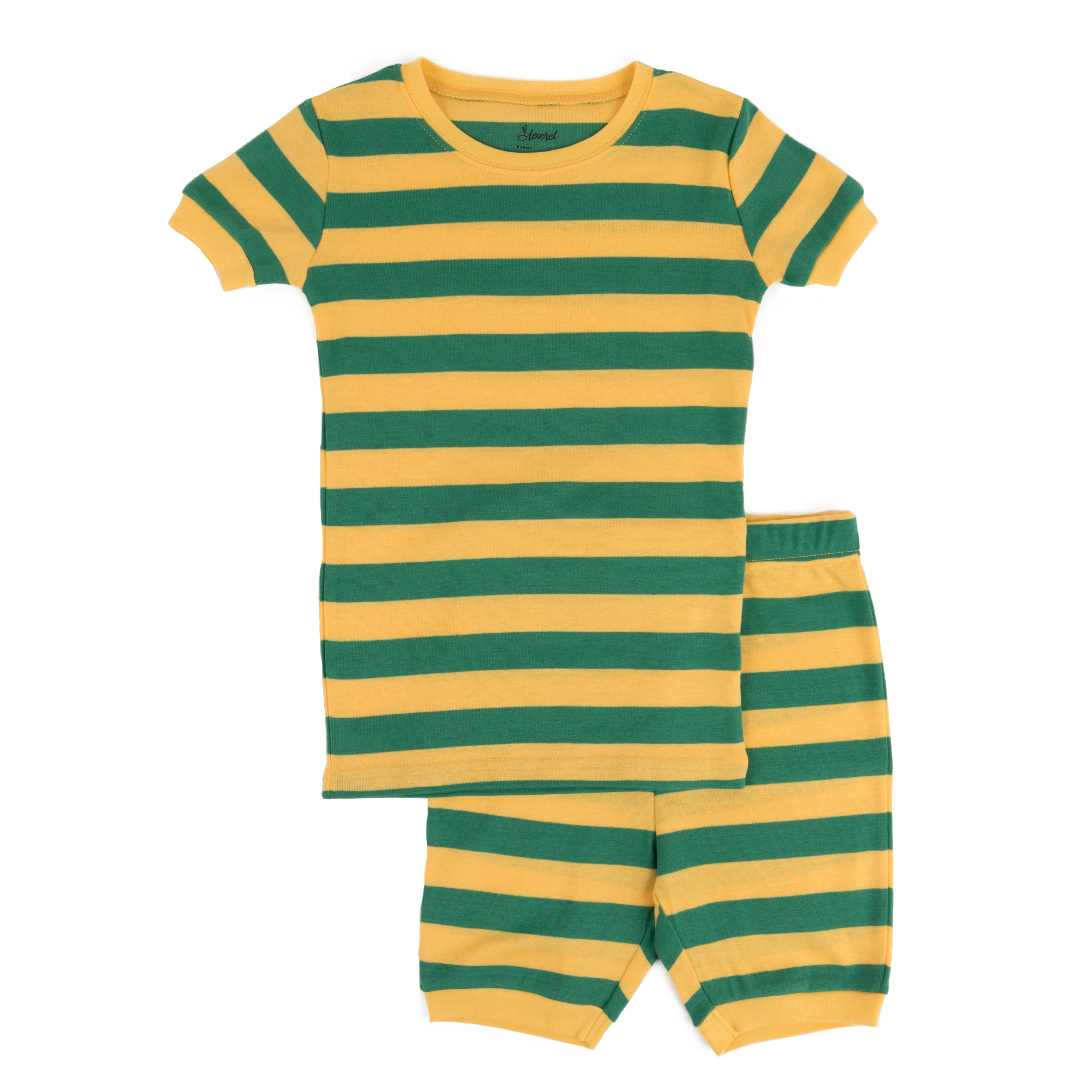 Kids Two Piece Cotton Short Pajamas Boys Striped