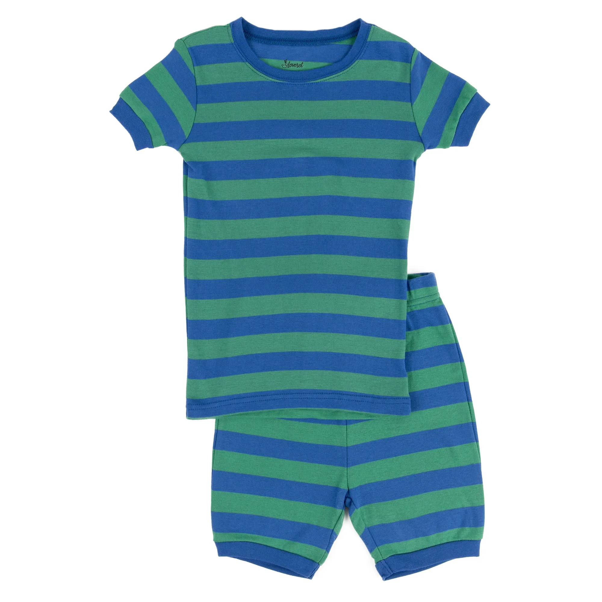 Kids Two Piece Cotton Short Pajamas Boys Striped