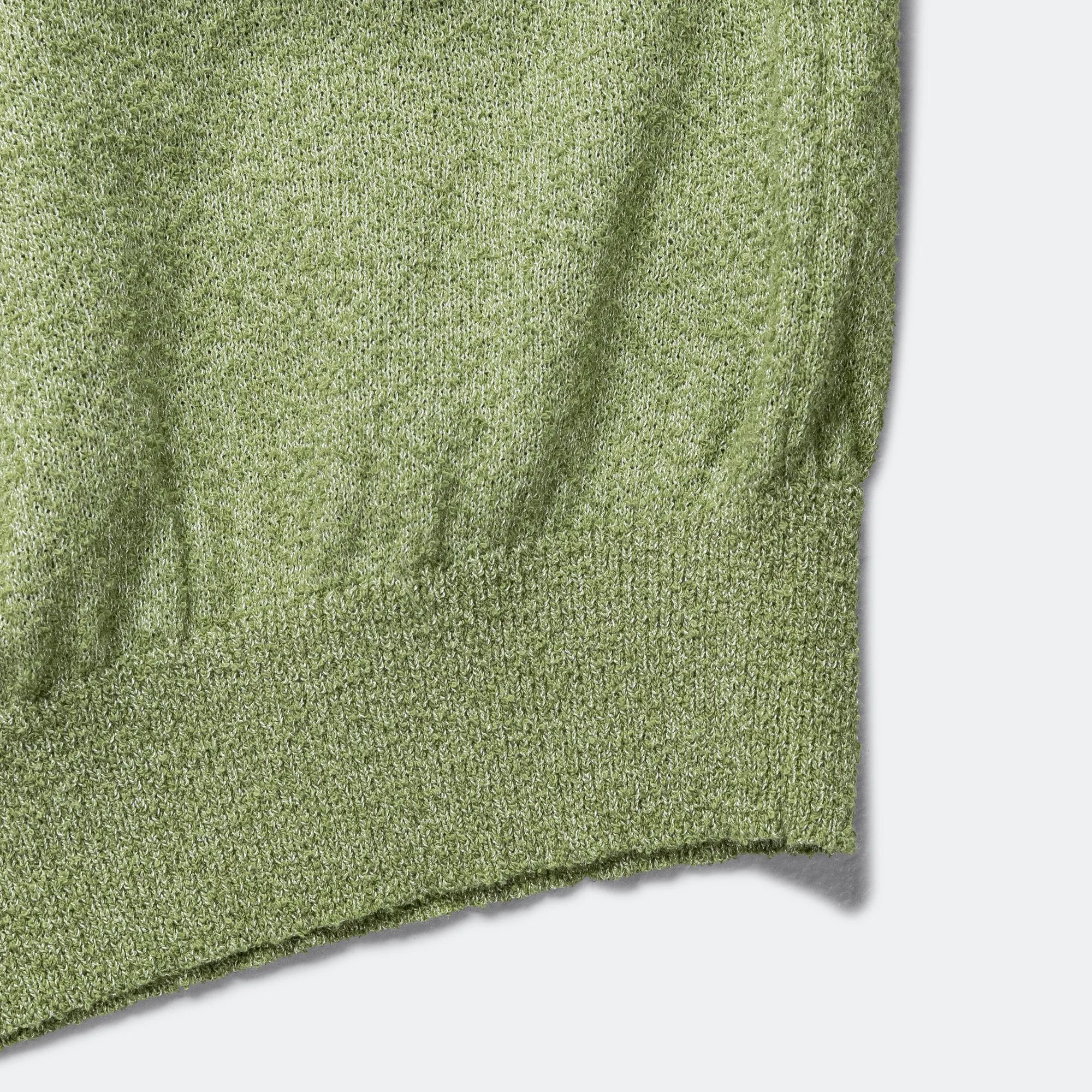 Knit Polo Boucle - Olive