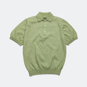 Knit Polo Boucle - Olive
