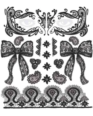 Lace Face Temporary Tattoo Face Set
