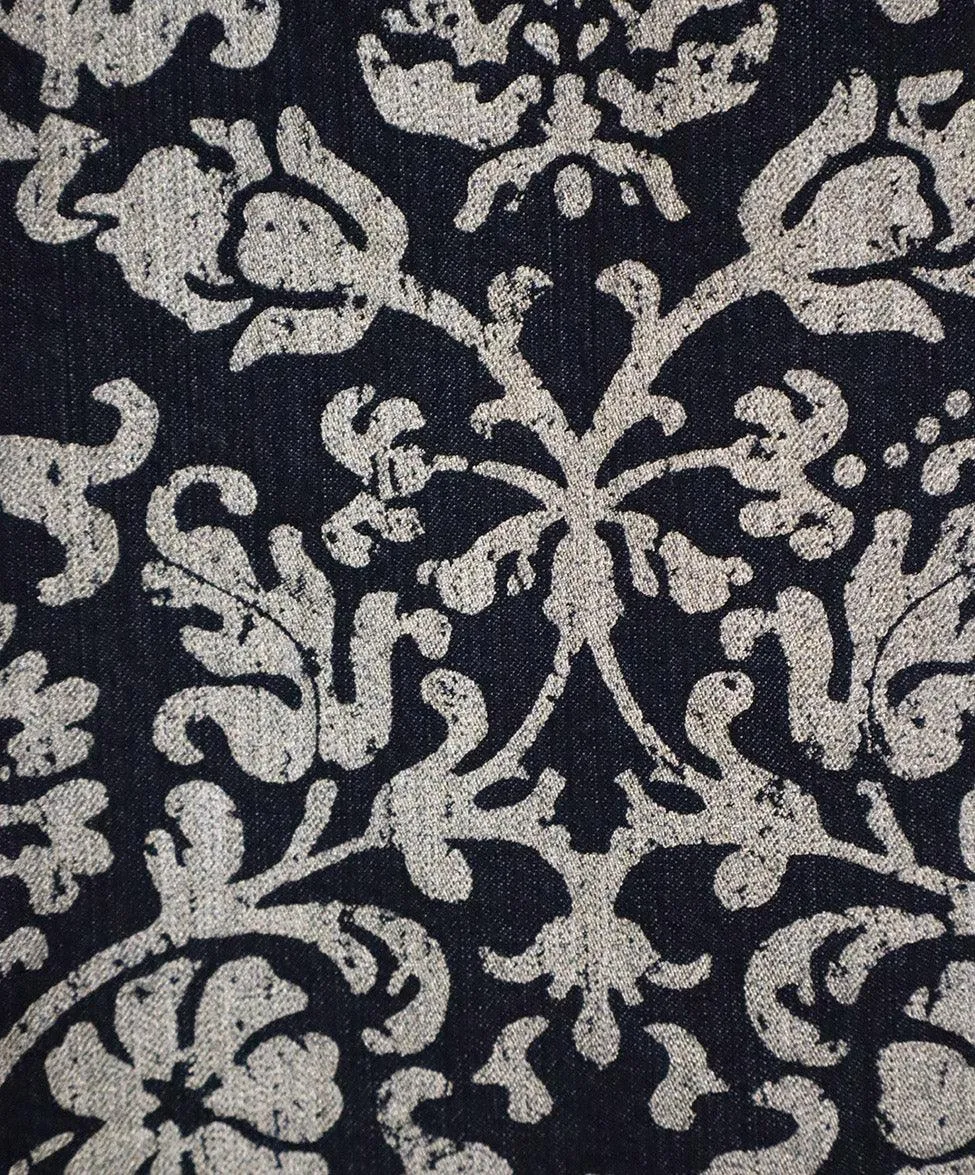 Lafayette Black & Gold Paisley Print Jeans sz 8