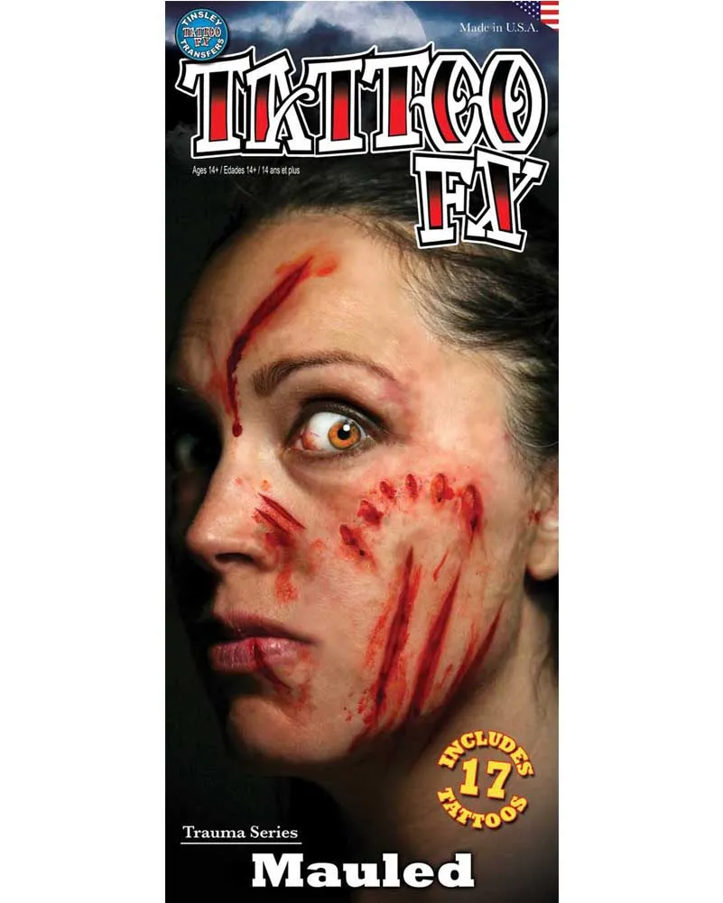 Mauled FX Temporary Tattoos