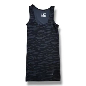 Men's Under Armour Size XS Black Camo Ribbed Athletic Fitted Tank