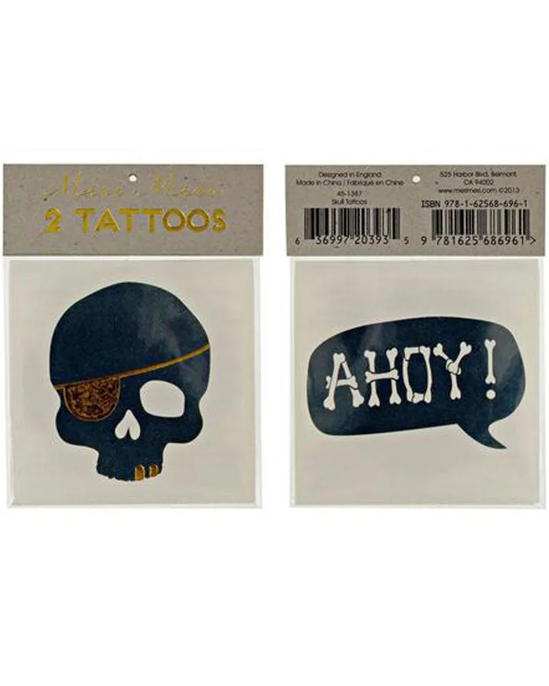 Meri Meri Skull and Ahoy Temporary Tattoos