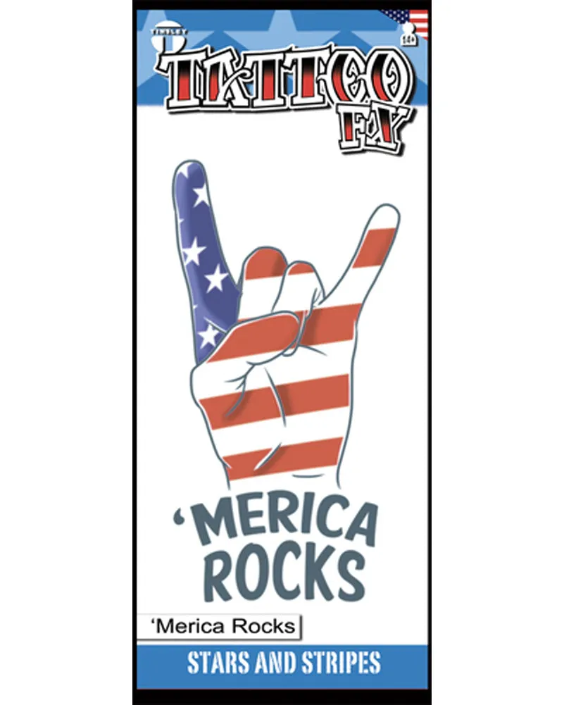 Merica Rocks FX Temporary Tattoo