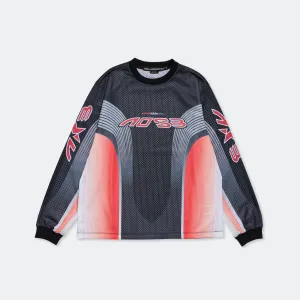 Mesh Racing LS T-Shirt - Black/Red