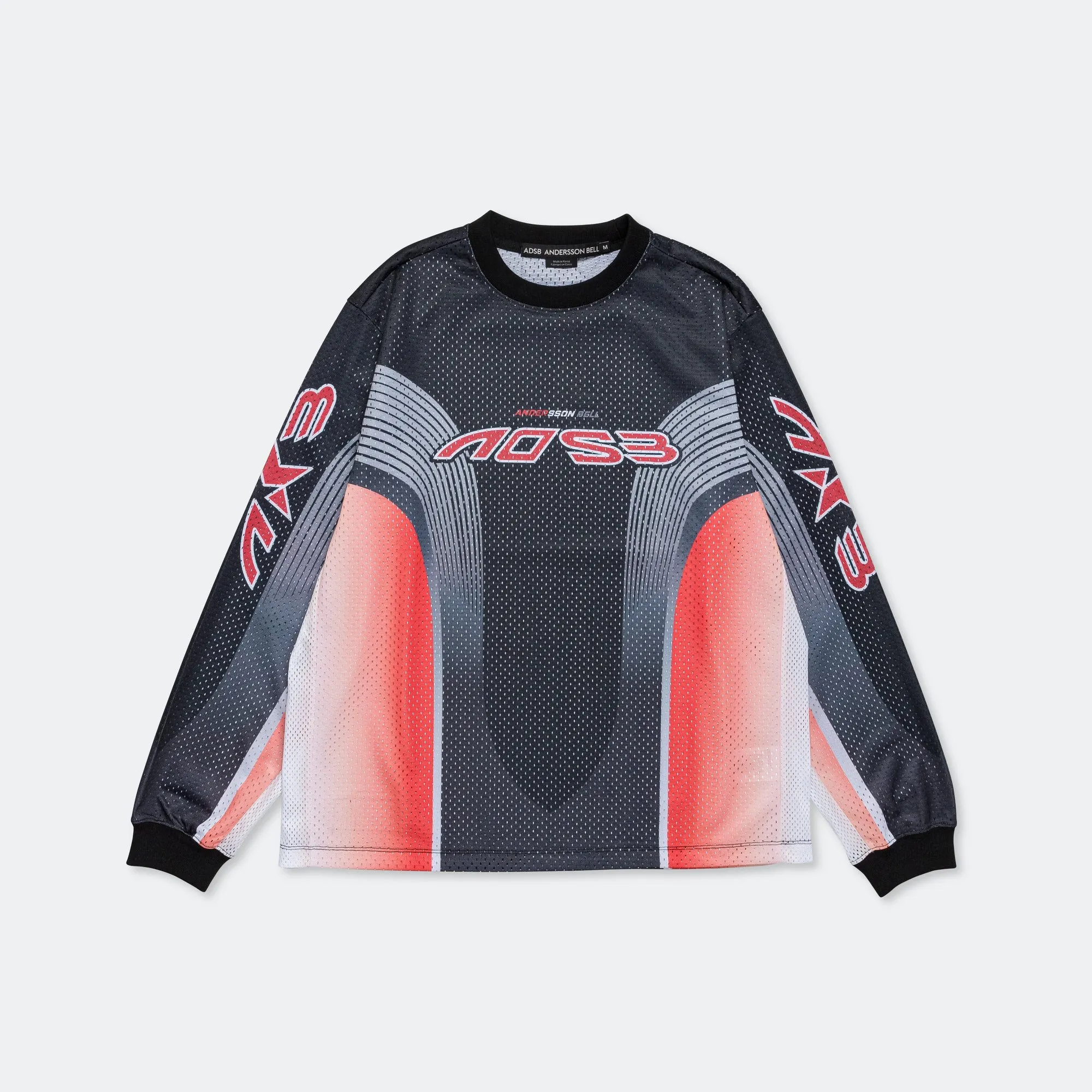 Mesh Racing LS T-Shirt - Black/Red