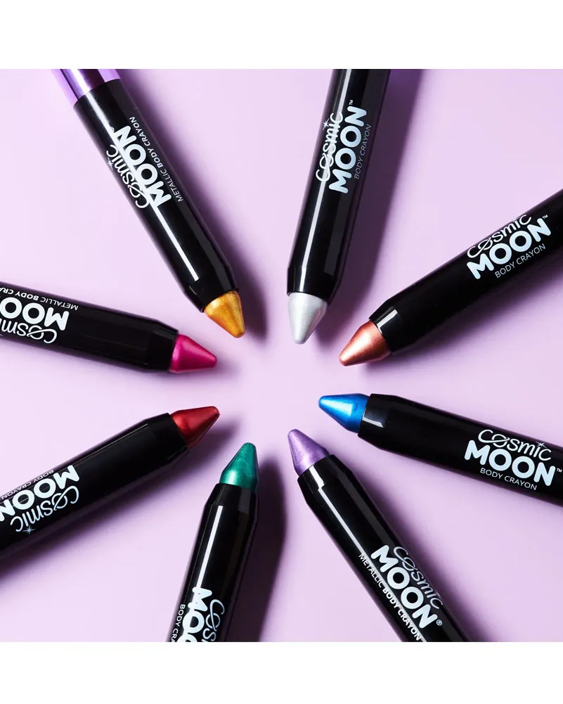 Moon Creations Cosmic Metallic Silver Body Crayon Paint Stick 3g