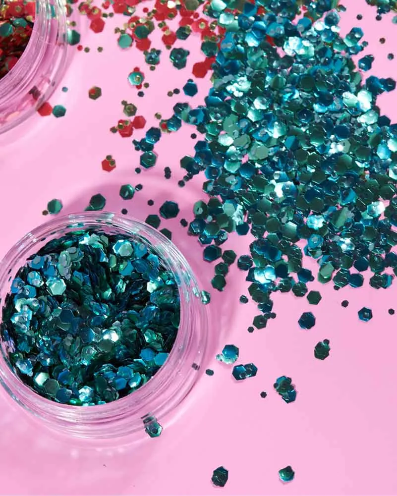 Moon Glitter Blue Aquarium Mystic Chunky Bio Body Glitter 3g