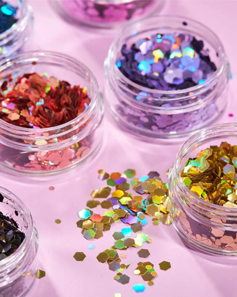 Moon Glitter Gold Holographic Chunky Body Glitter 3g