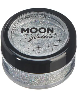 Moon Glitter Silver Holographic Body Glitter Shaker 5g