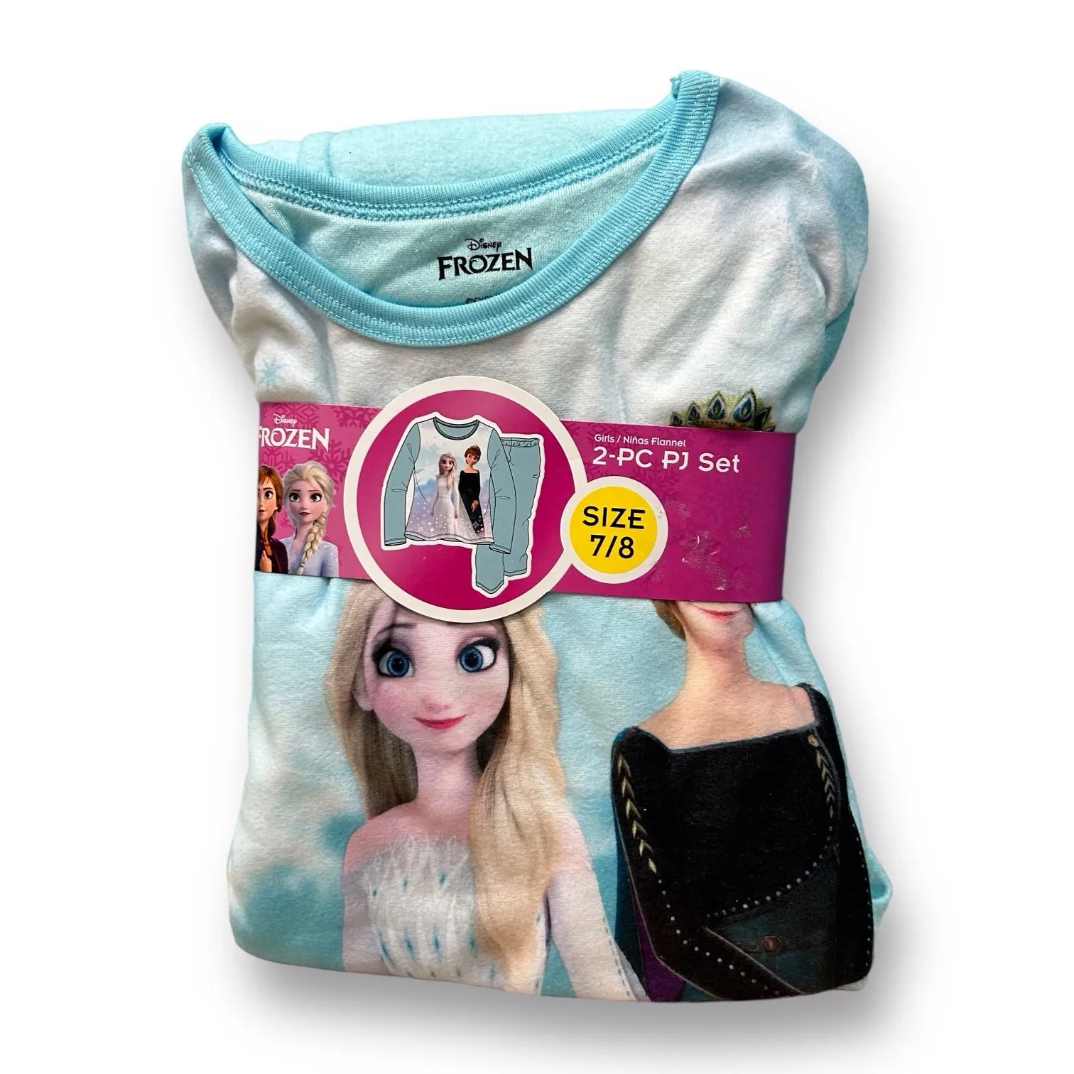 NEW! Girls Disney Frozen Size 7/8 2-Pc Fleece Pajamas