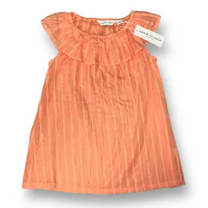 NEW! Janie and Jack Girls Size 3 Peach Flutter Sleeve Sundress
