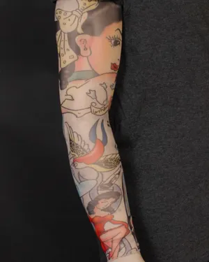 Old School Tattoo Sleeve