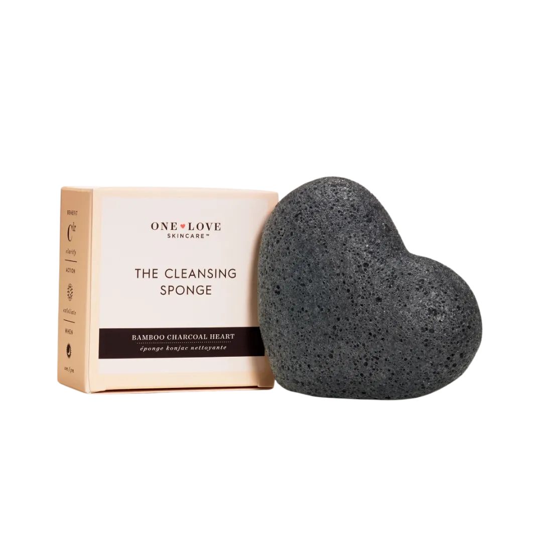 One Love Organics The Cleansing Sponge Bamboo Charcoal