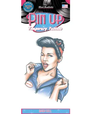Pin Up Baby Doll Temporary Tattoo