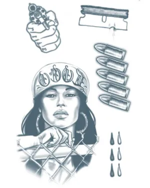 Prison 18 and Life Temporary Tattoos