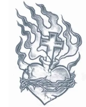Prison Heart Temporary Tattoo