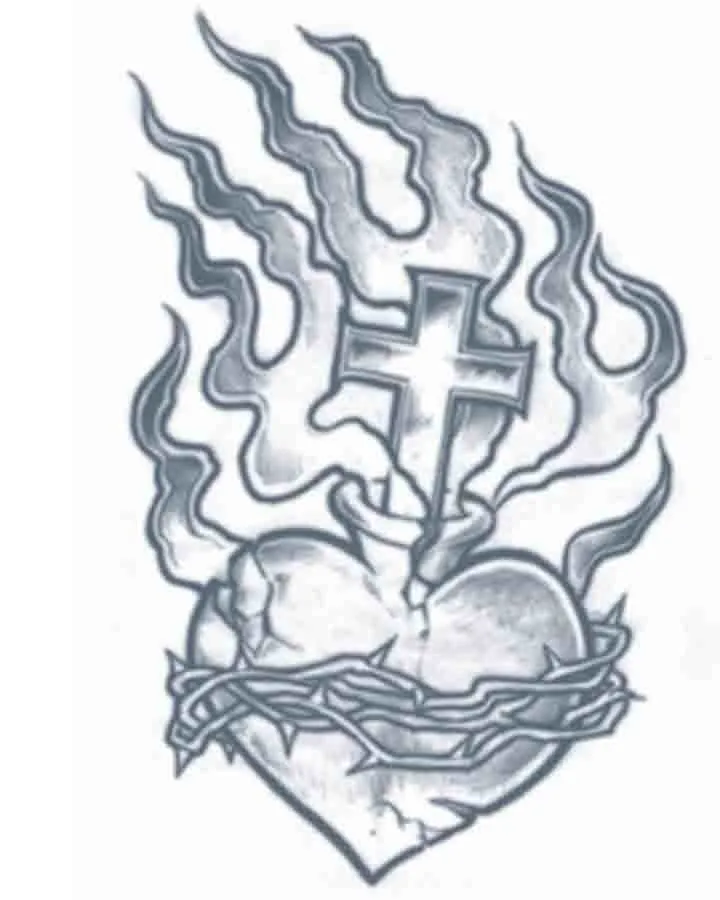 Prison Heart Temporary Tattoo