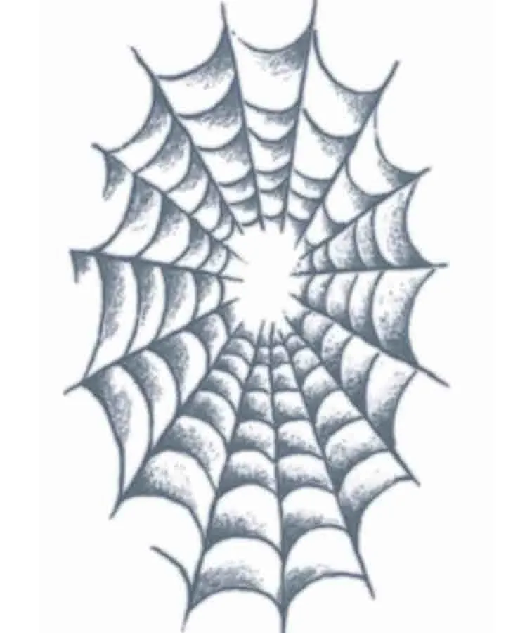 Prison Spider Web Temporary Tattoo