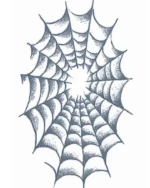 Prison Spider Web Temporary Tattoo