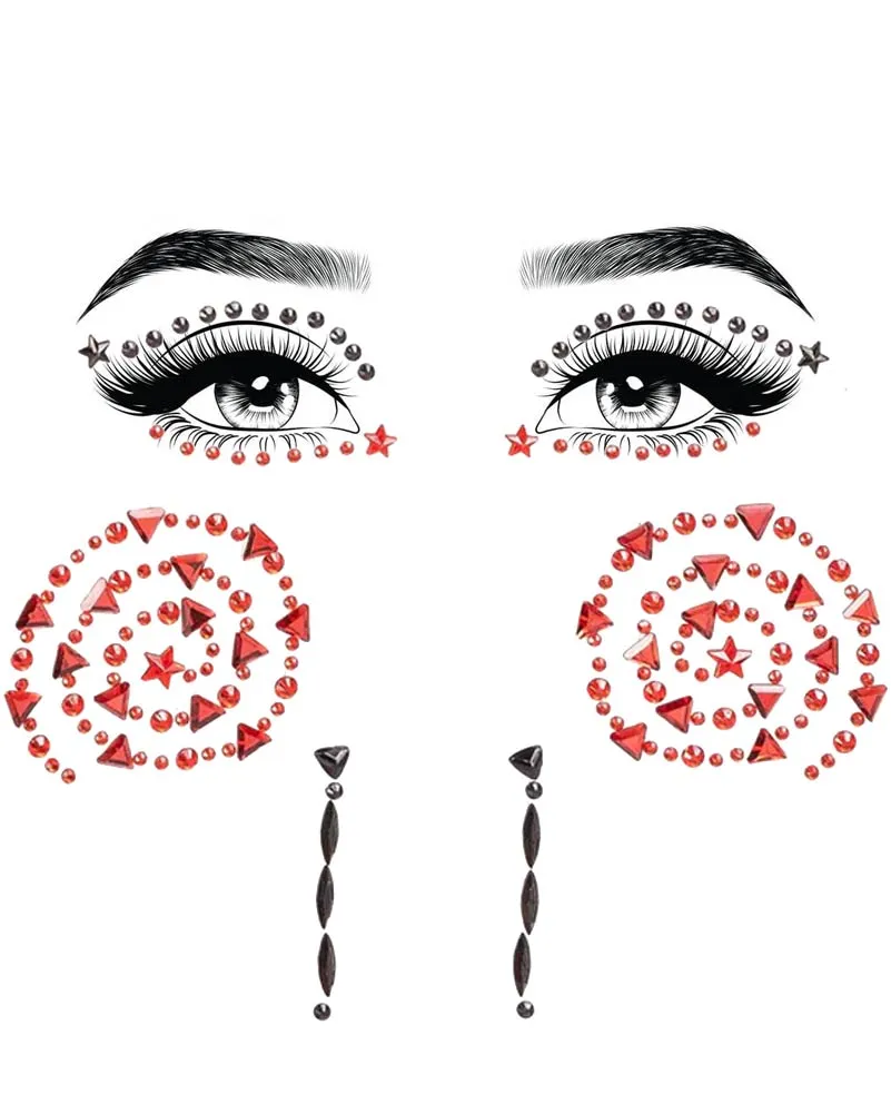 Puppet Adhesive Face Jewels Sticker