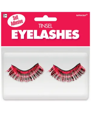 Red Tinsel Eyelashes