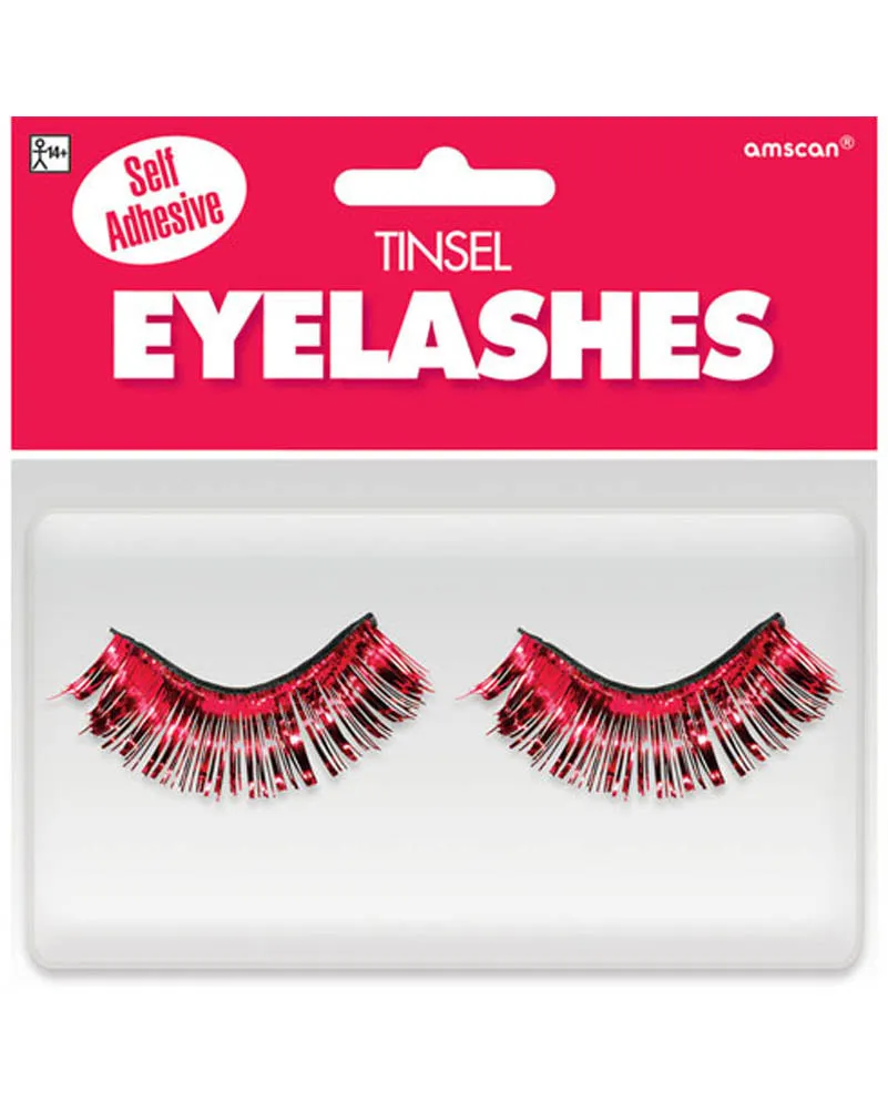 Red Tinsel Eyelashes