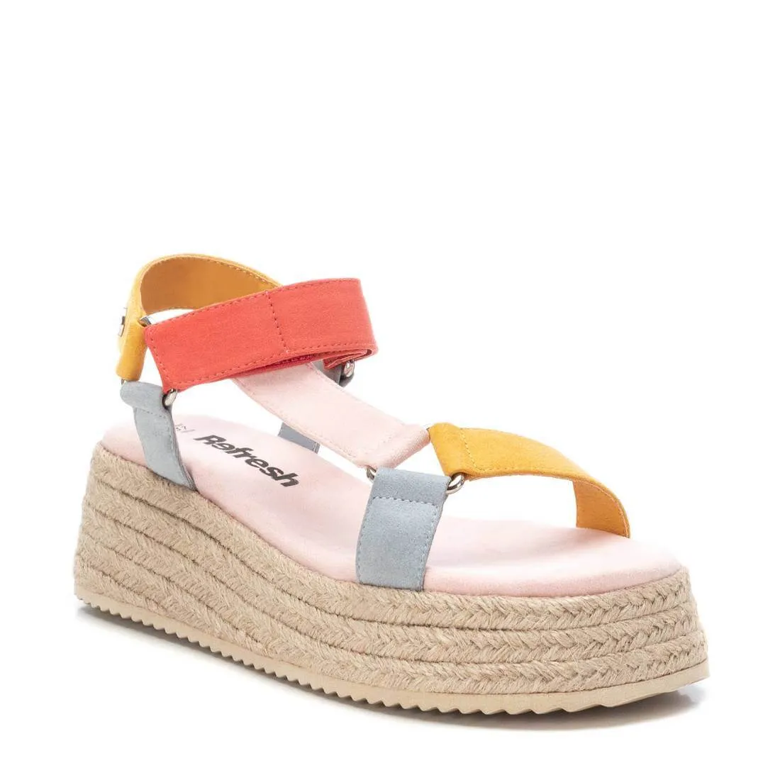 Refresh Platform Faux Suede Multicolour Sandal