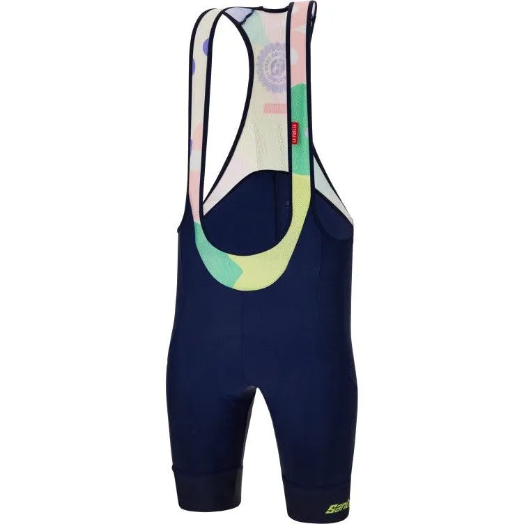 Santini La Vuelta KM Cero Men's Cycling Bibshorts (Navy Blue)