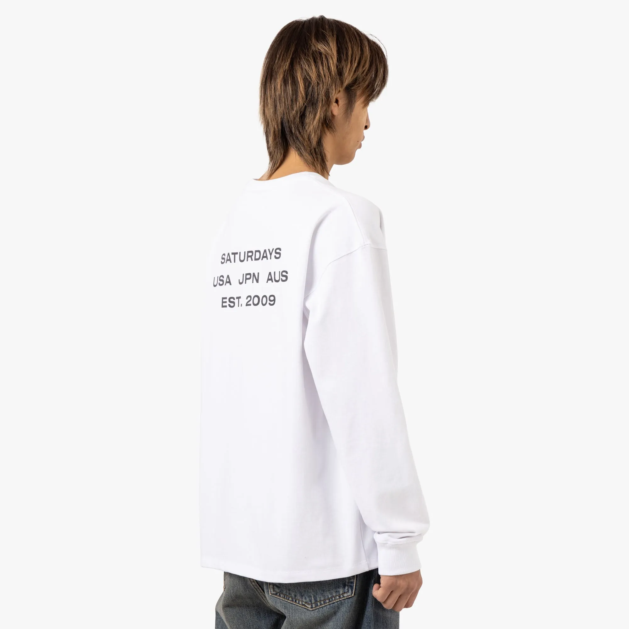 Saturdays NYC Max Weight Longsleeve T-Shirt / White