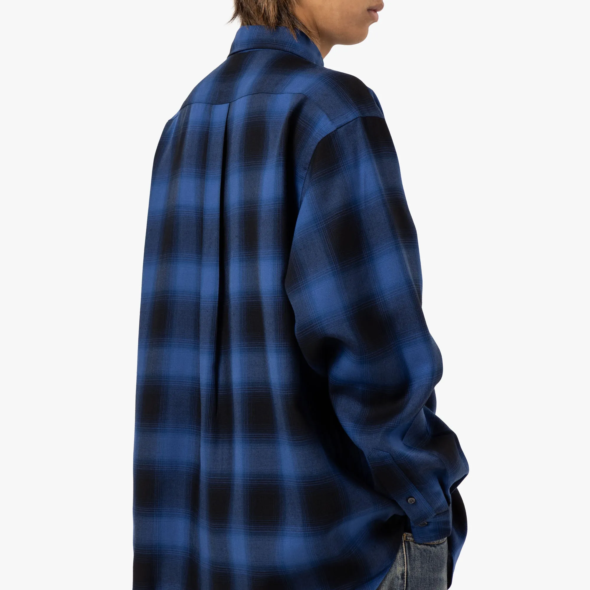 Saturdays NYC Ombre Check Work Shirt / Blue