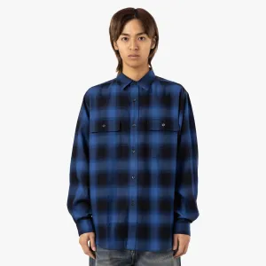 Saturdays NYC Ombre Check Work Shirt / Blue