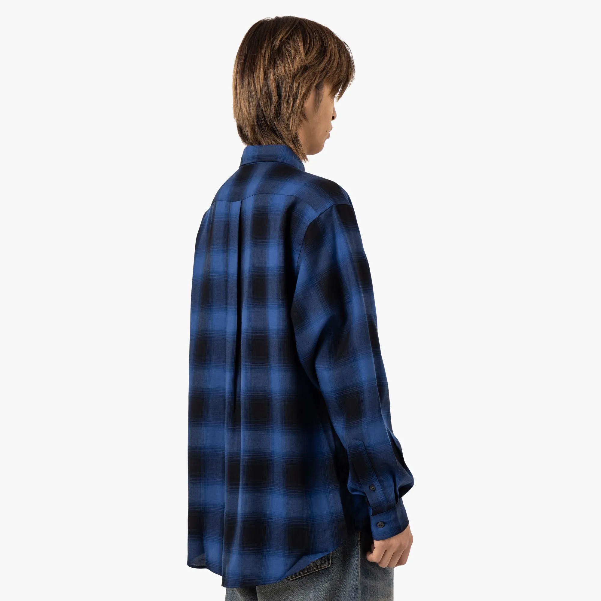 Saturdays NYC Ombre Check Work Shirt / Blue