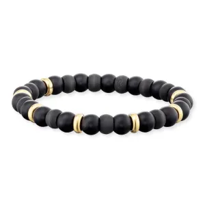 Save Brave Carbon Bead Mens Bracelet SBB-RUSSELL