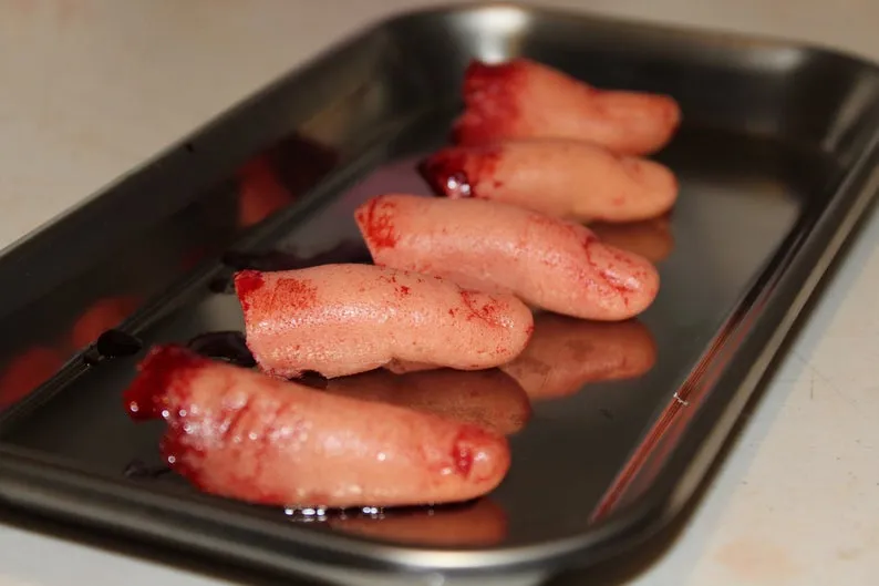 Severed Fingers on Medical Tray Display