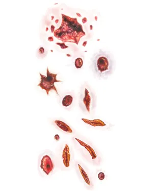 Shot and Stabbed FX Temporary Tattoos
