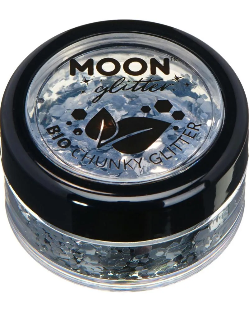 Silver Chunky Biodegradable Body Glitter 3g