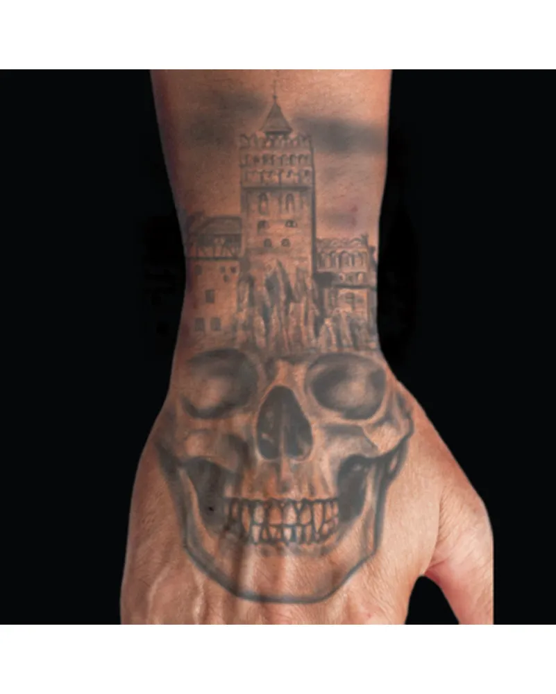 Skull Hands FX Temporary Tattoo