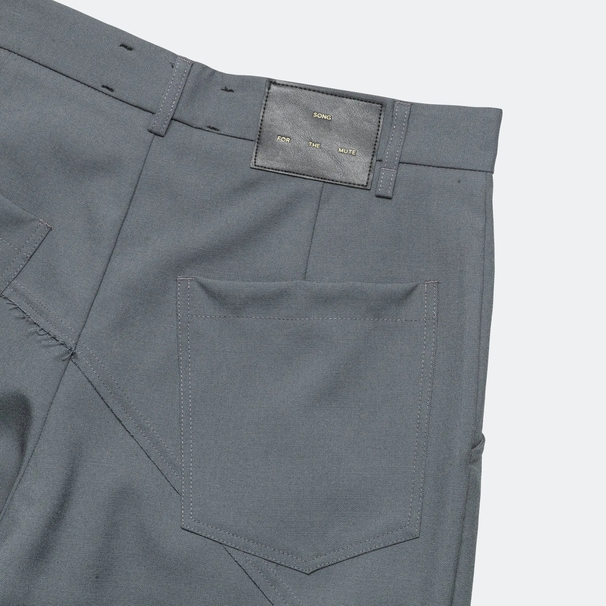 Slash Loose Pleated Pant - Grey Light Wool