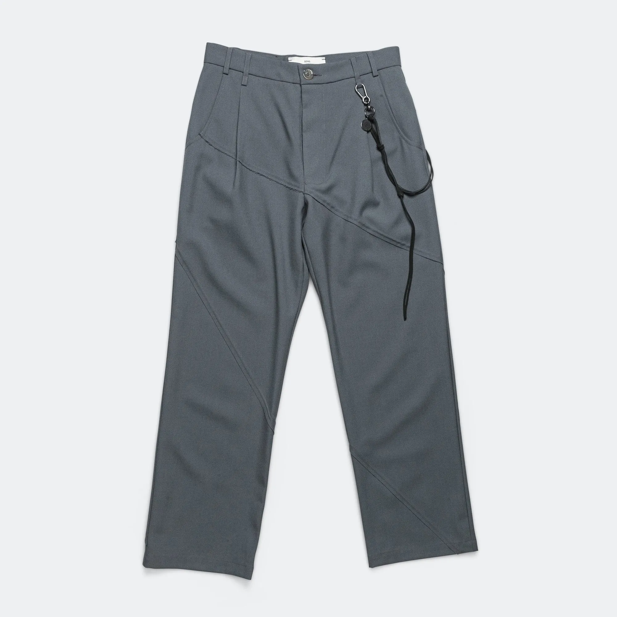 Slash Loose Pleated Pant - Grey Light Wool