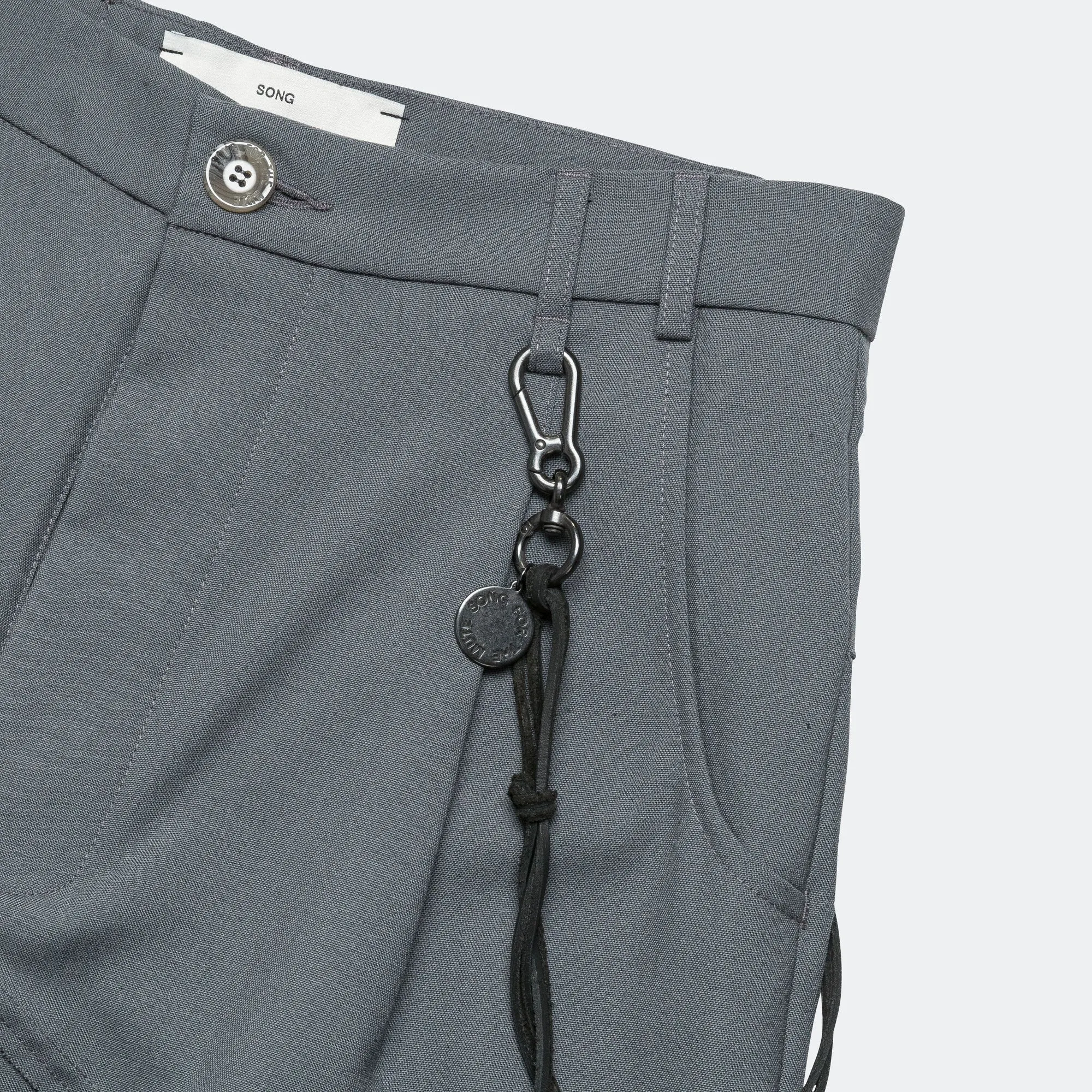 Slash Loose Pleated Pant - Grey Light Wool