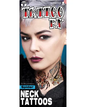 Spider FX Temporary Neck Tattoo
