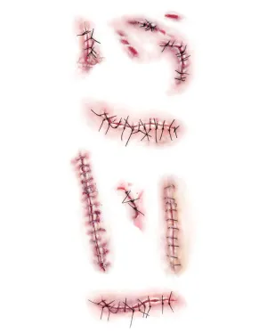 Stapled and Stitched FX Temporary Tattoos